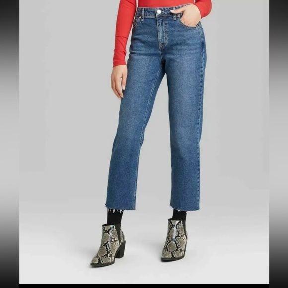 Women's High-Rise Straight Ankle Jeans - Wild Fable - Size 2 - Picture 1 of 10